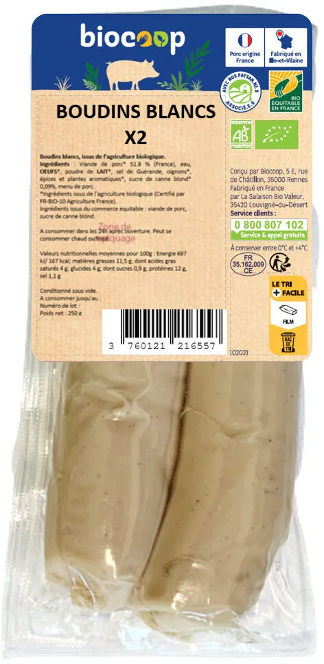 Boudin blanc (2) 220g
