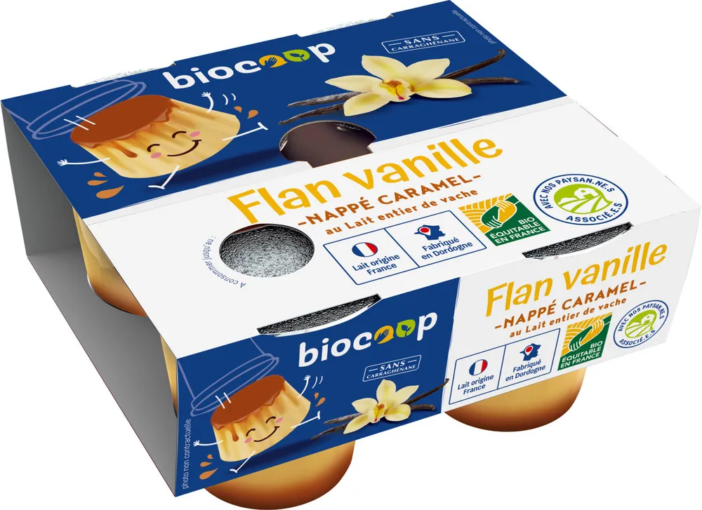 Flan vanille nappage caramel 4x100g CC