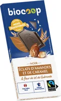 Chocolat noir éclats d'amandes et de caramel