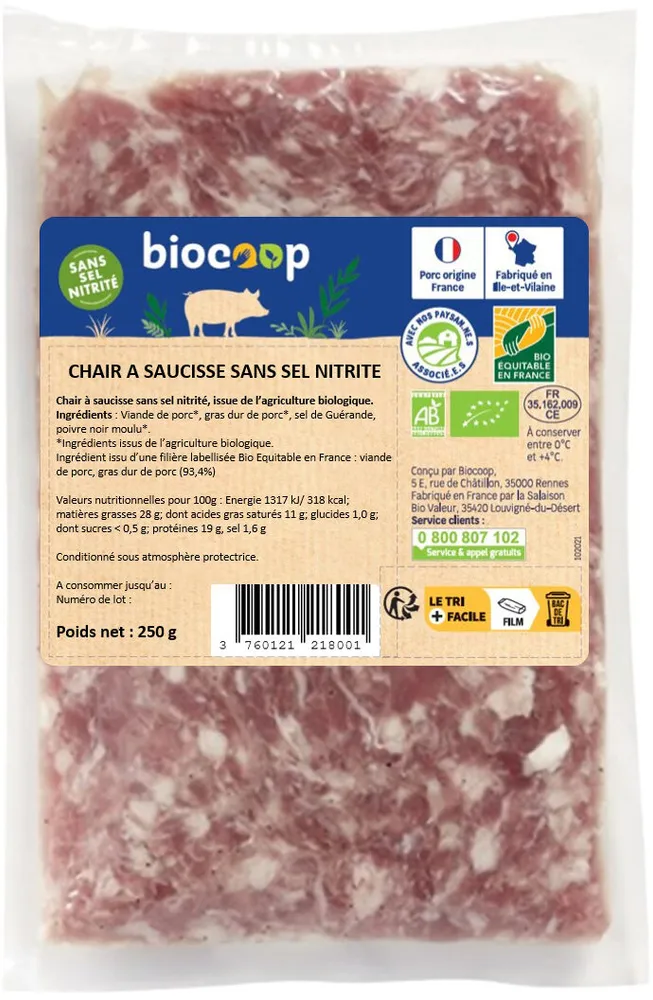 Chair à saucisse s/sel nitrité