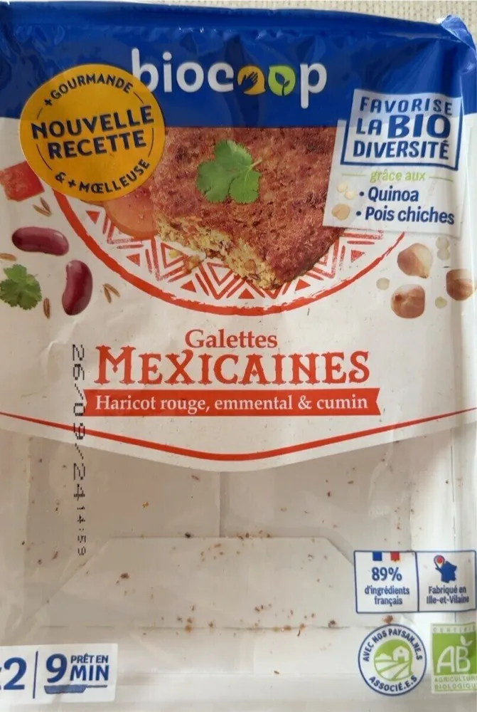 Galette mexicaine haricots rouges emmental