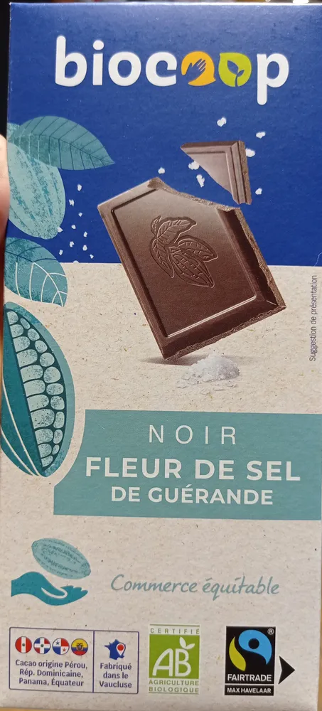 Chocolat noir fleur de sel de Guérande