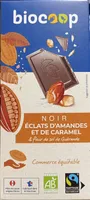 Chocolat noir éclats d'amandes et de caramel