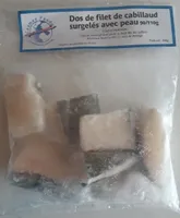 Dos de filet de Cabillaud surgelés avec peau