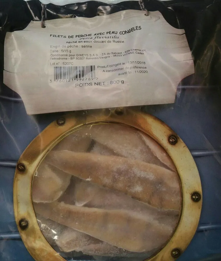 Filet de perches avec peau