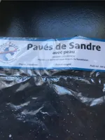 Pavé de sandre avec peau congele