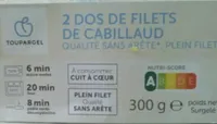 2 dos de filets Cabillaud