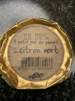 les trublions du goût Petit pot de yaourt au citron vert
