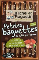 6 Petites Baguettes de Sablé Pur Beurre aux Éclats de Noisettes et Chocolat au Lait