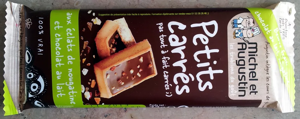 Petits Carrés aux Éclats de Nougatine et Chocolat au Lait