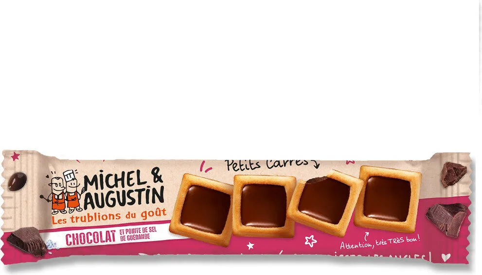 4 carrés au beurre, choco noir et pointe de sel