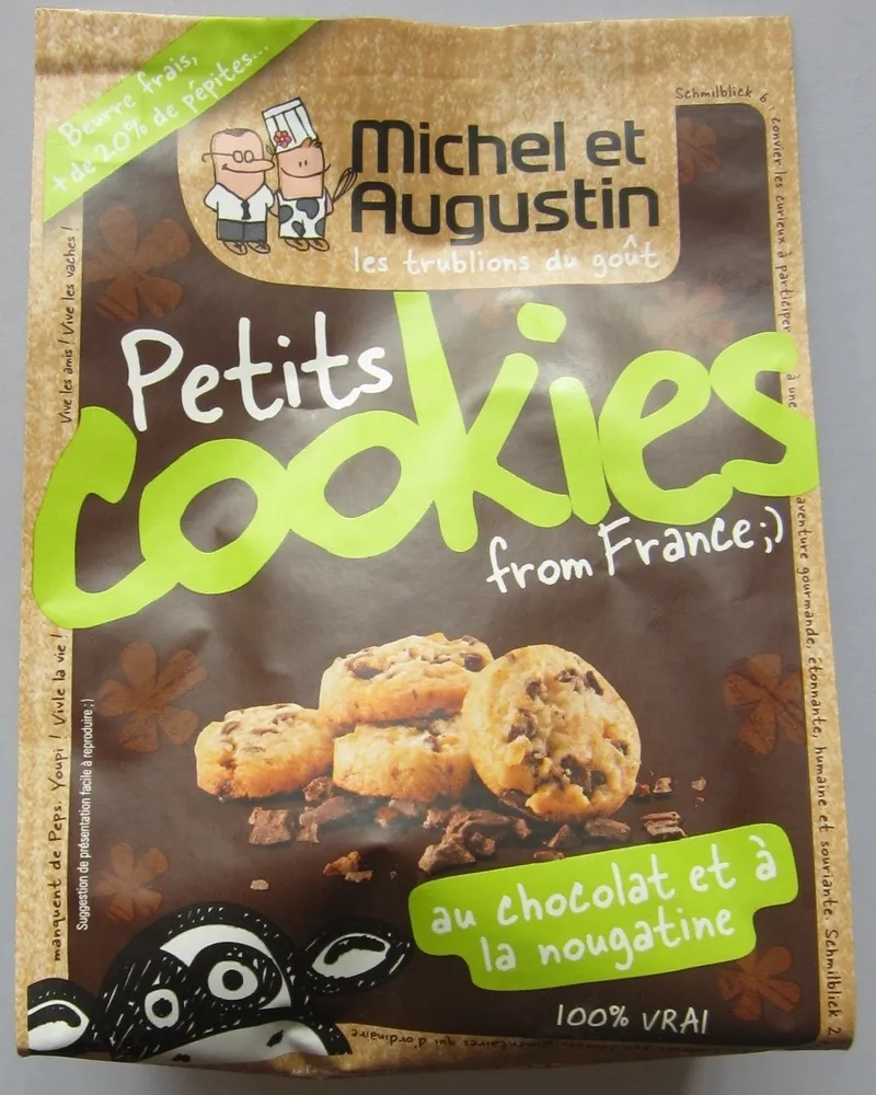 Petits cookies au chocolat et à la nougatine