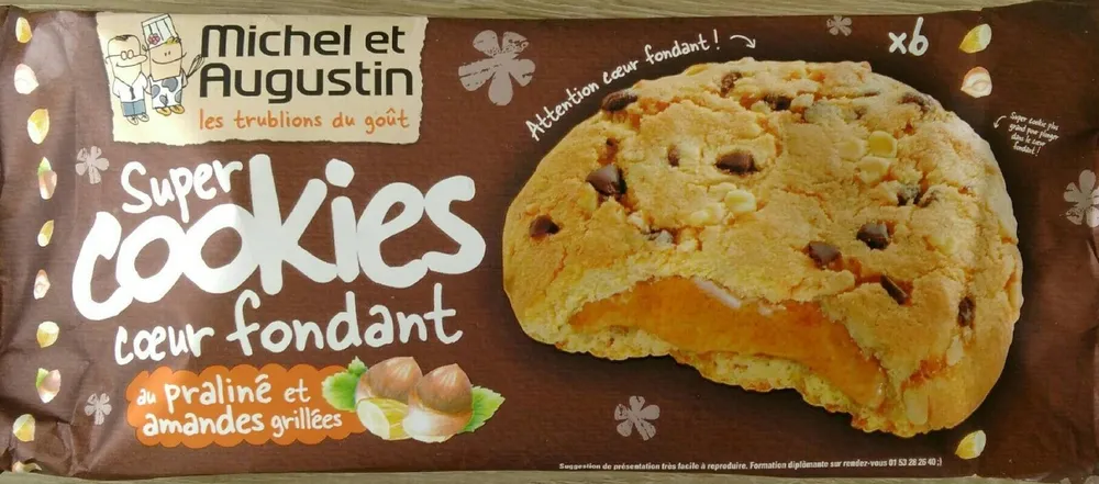 Super Cookies cœur fondant au Praliné et Amandes grillées