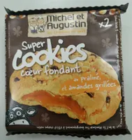 Super cookies coeur fondant au praliné et amandes grillées