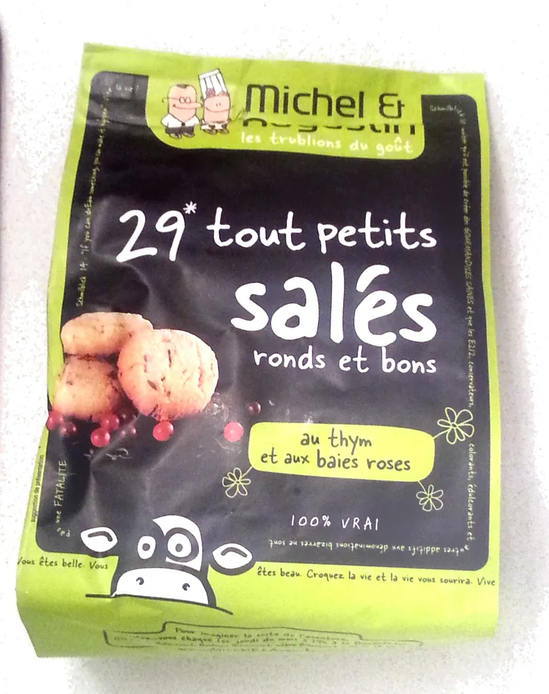 29 tout petits salés au thym et aux baies roses