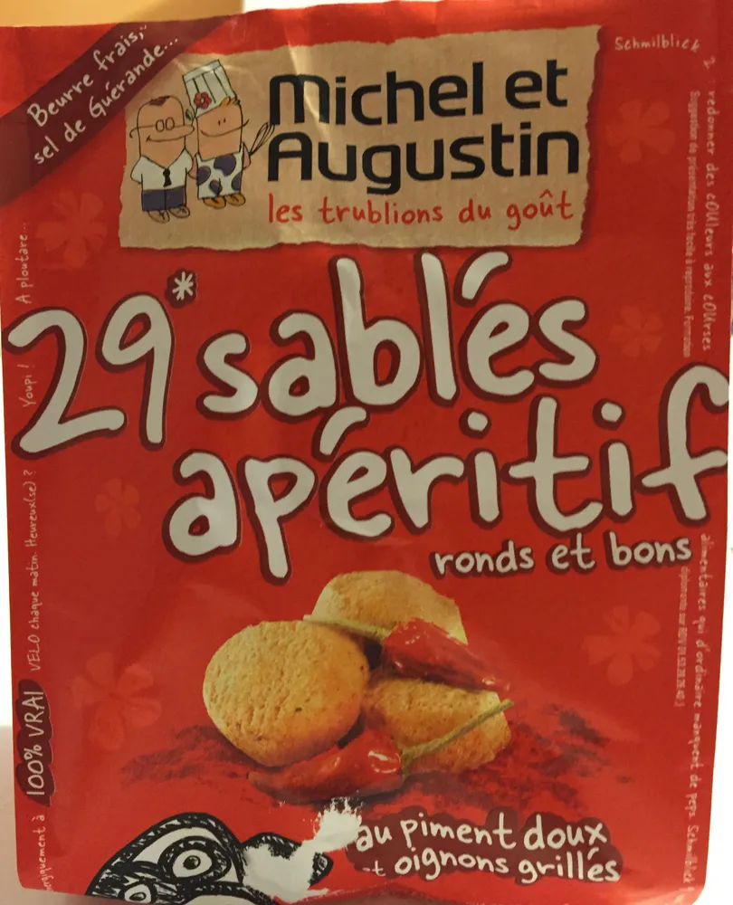 29 sablés apéritif au piment doux & oignons grillés