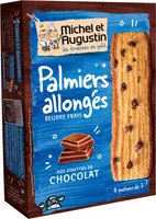 Palmiers pur beurre gouttes de chocolat 120g
