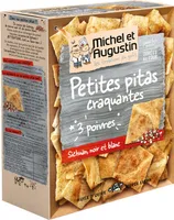 Pitas craquantes au poivre de Sichuan, noir, blanc