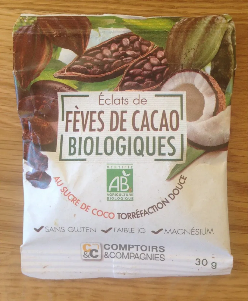 Eclats De Feves De Cacao Au Sucre De Coco Bio