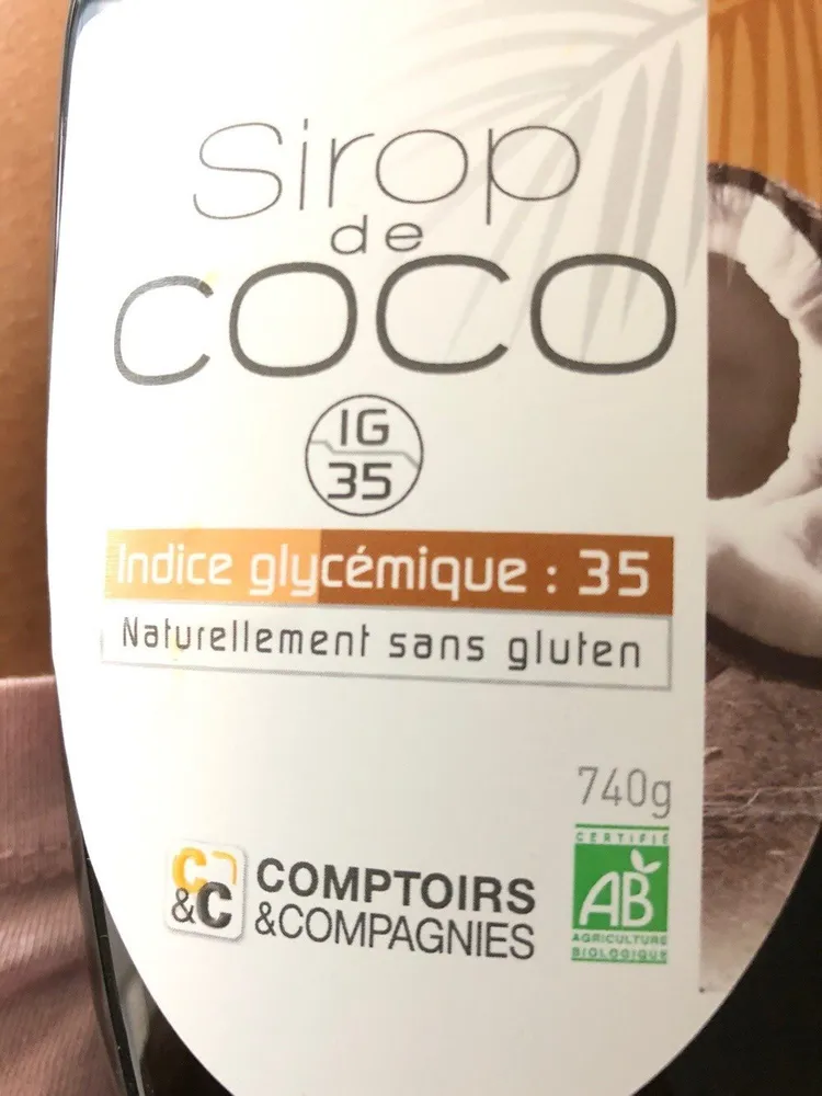 Sirop De Coco Bio - 740 G - Comptoirs & Compagnies
