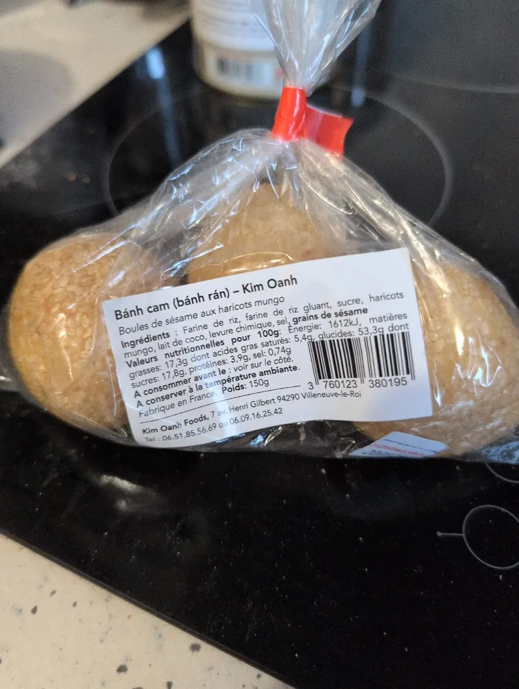 Boules de sésame aux haricots mungo Banh cam Banh ran