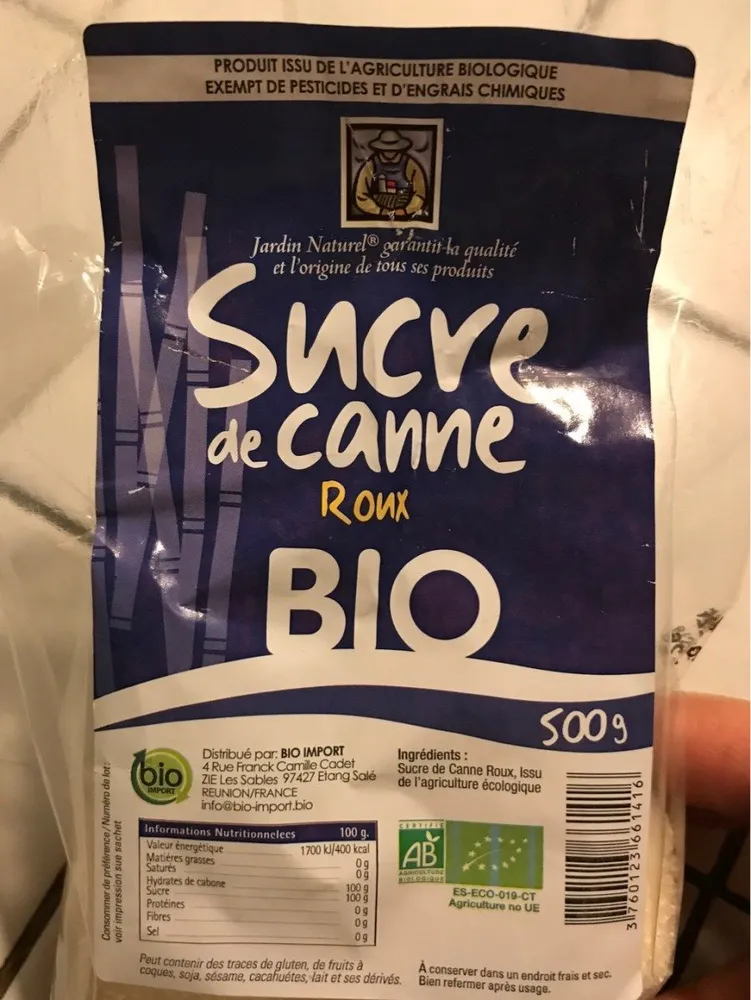 Sucre de canne roux bio