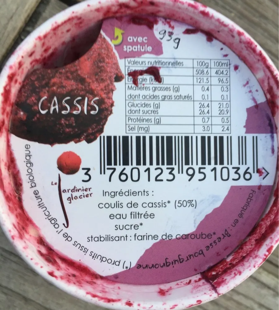 sorbet cassis