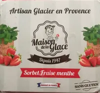 Sorbet fraise menthe MG Artisan Glacier en provence