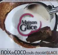 Glace noix de coco coulis chocolat