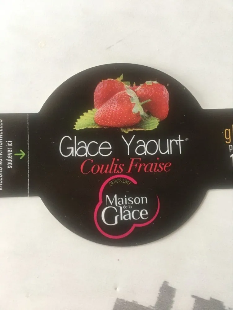 Glace Yaourt Coulis Fraise