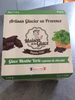 Glace menthe verte copeaux de chocolat