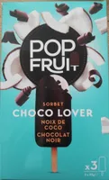 Pop fruit choco lover noix de coco chocolat noir