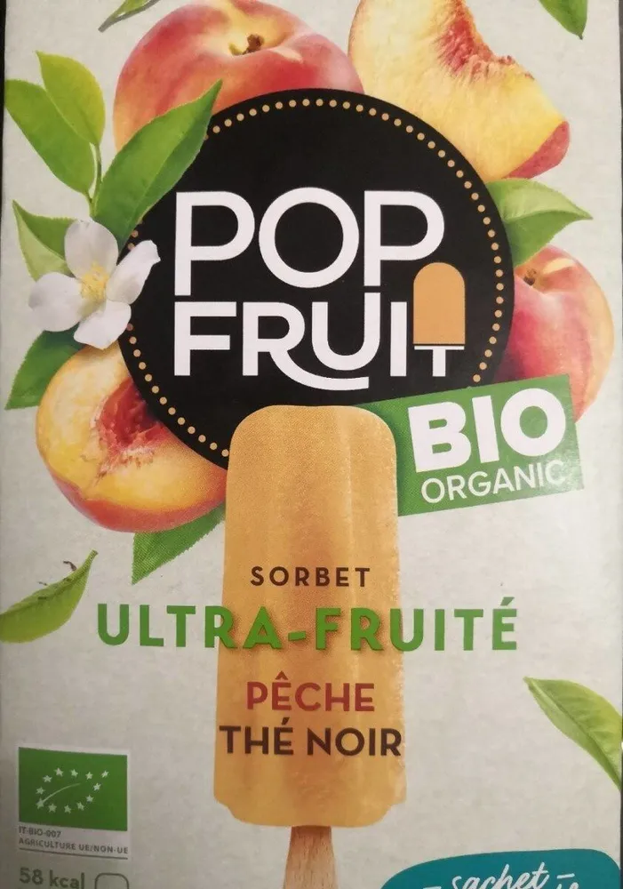Pop Fruit - Sorbet ultra fruité- pêche thé noir