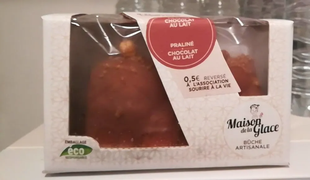 Bûche praliné chocolat lait