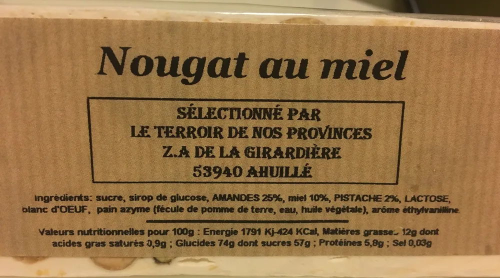 Nougat au miel