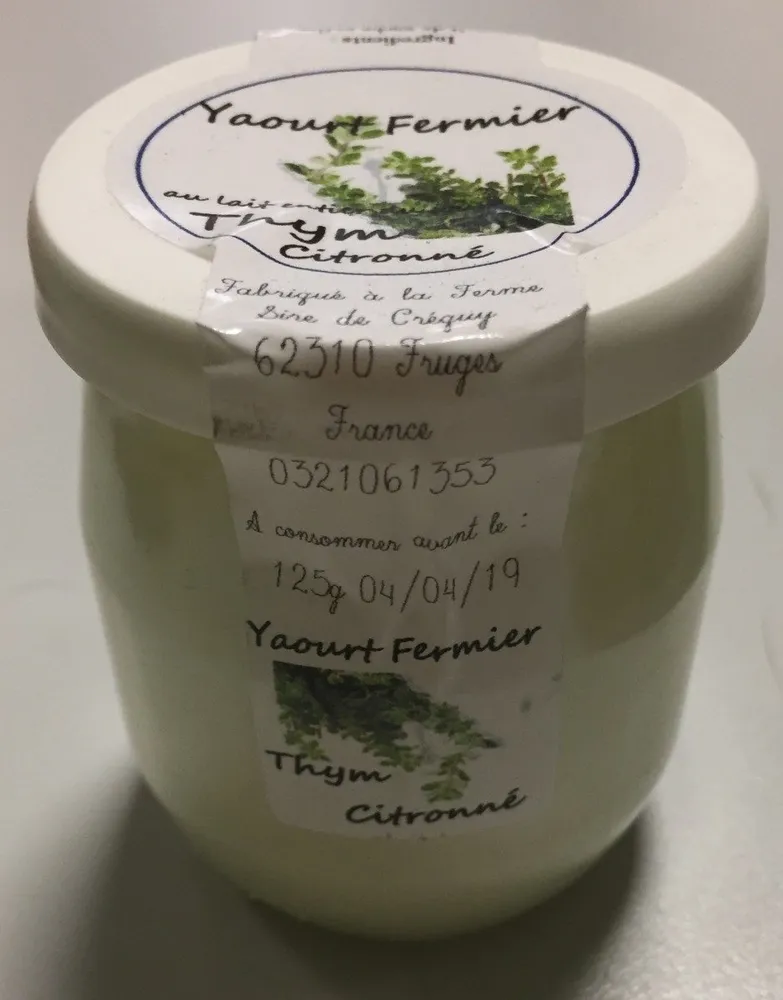 Yaourt fermier