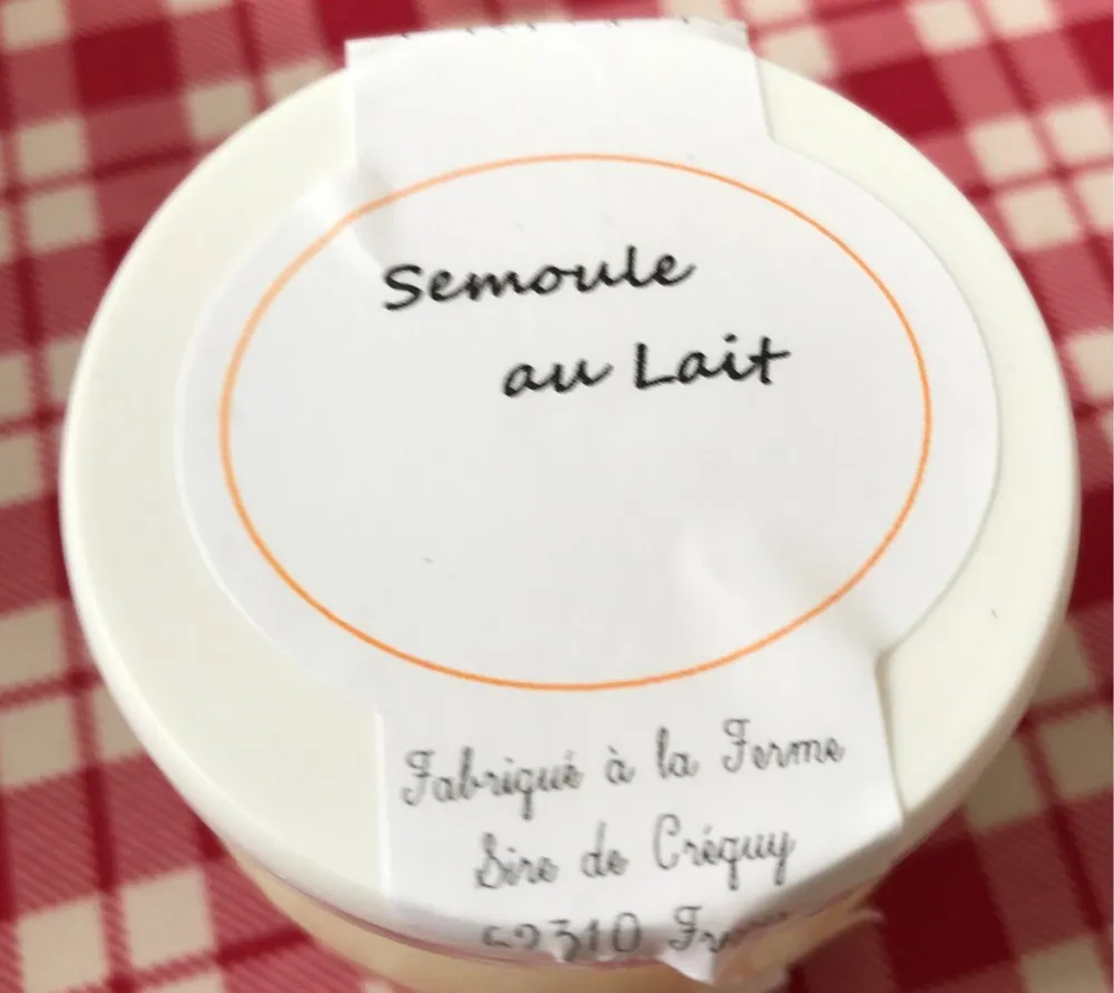 Semoule au lait