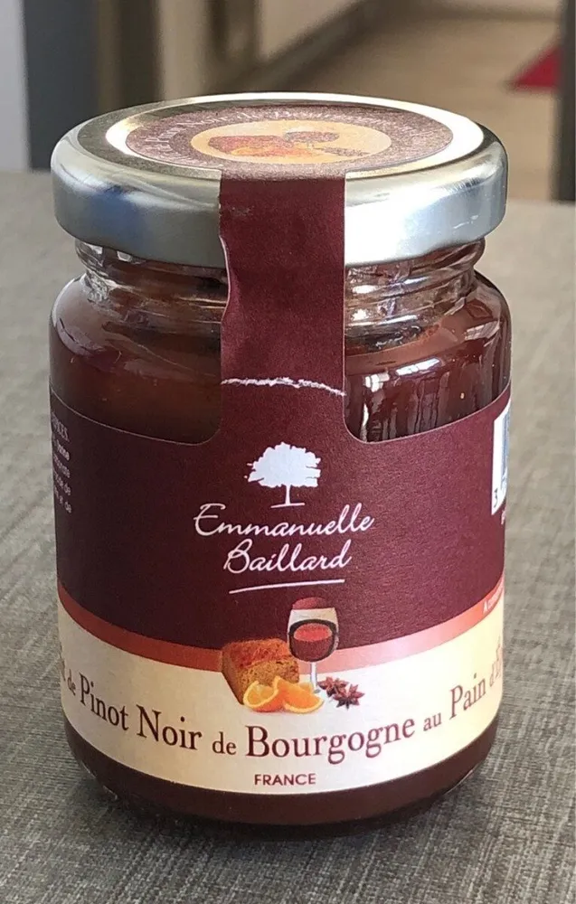Confit de Pinot noir de Bourgogne aux pain d'épices