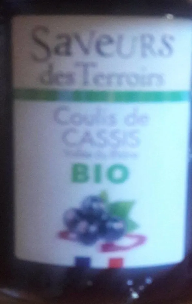 Coulis de cassis bio