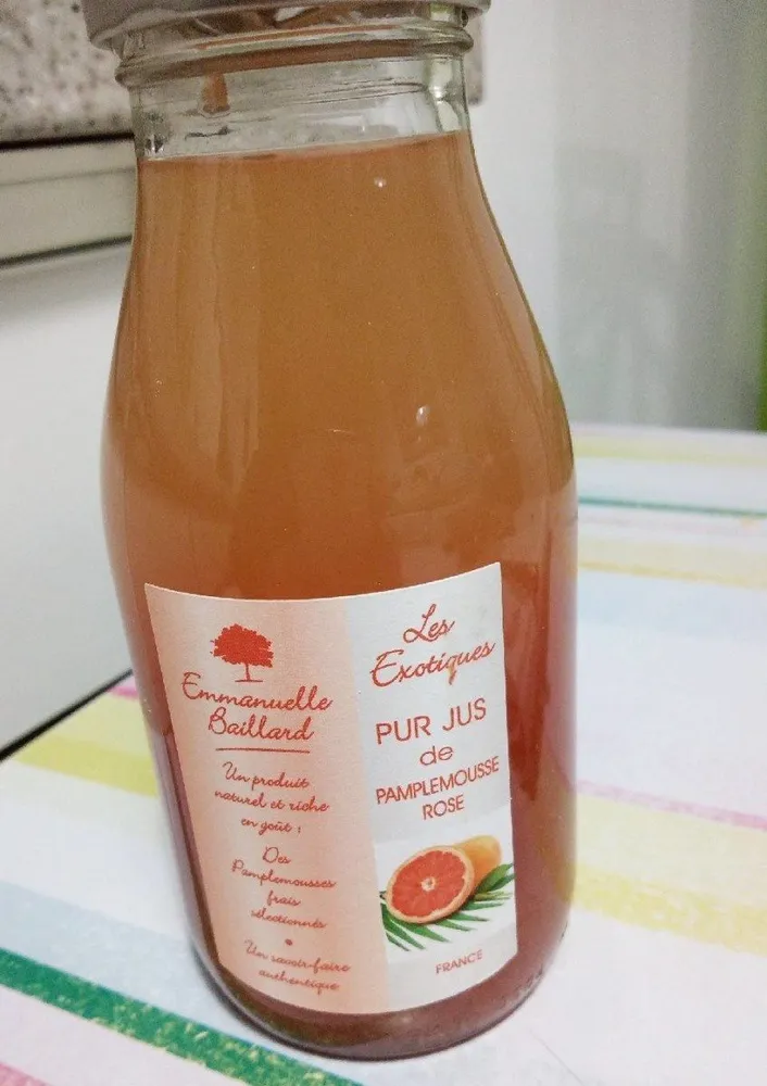 Pur jus de pamplemousse rose