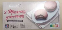 2 macarons gourmands chocolat noix de coco