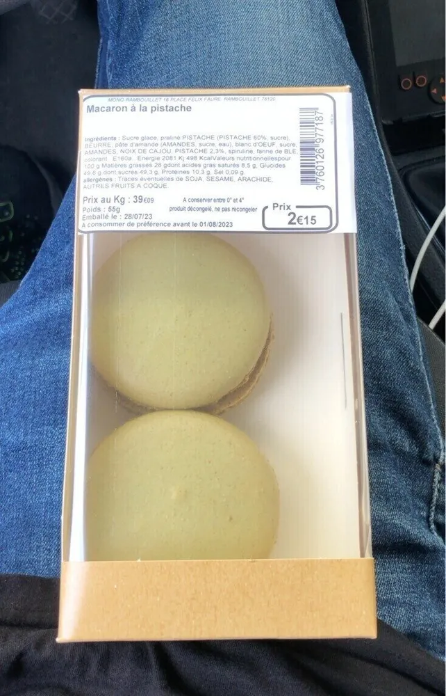 Macaron à la pistache