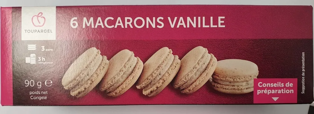 6 macarons vanille