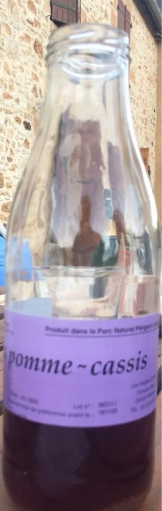 Pur jus de pomme et cassis
