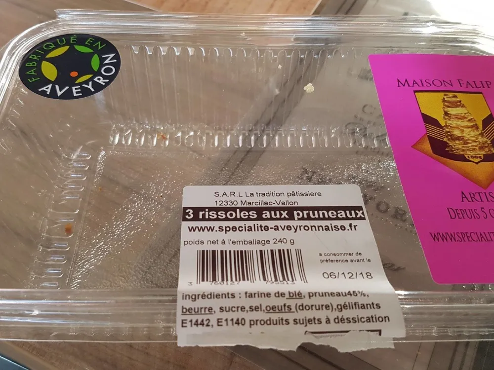 3 rissoles aux pruneaux