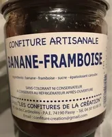 Confiture artisanale banane framboise