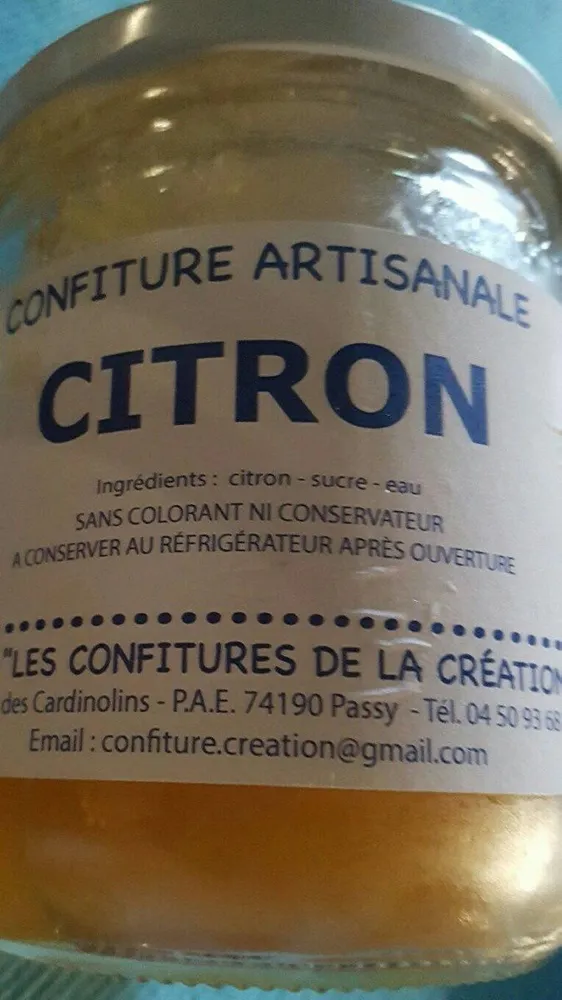 Confiture artisanale citron