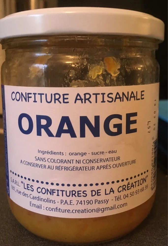 Confiture artisanale a l’orange