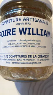 Confiture artisanale poire William