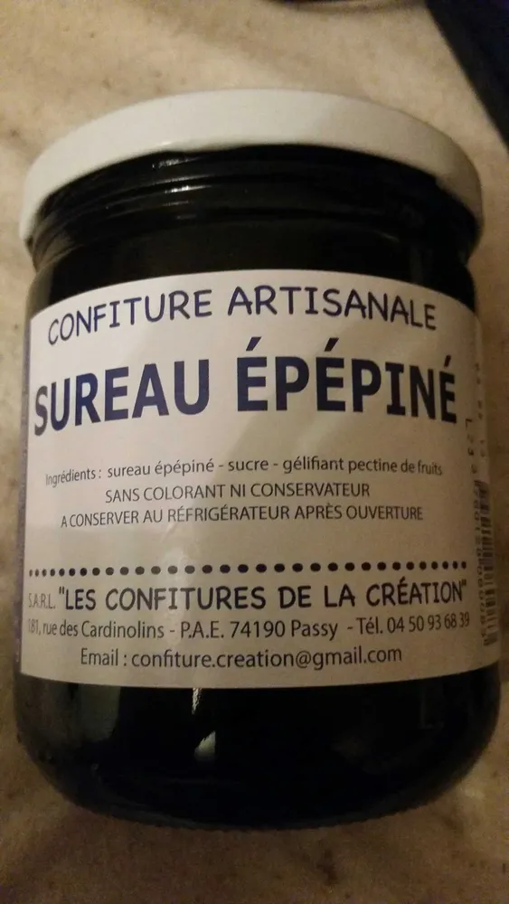 Confiture artisanale : SUREAU ÉPÉPINÉ